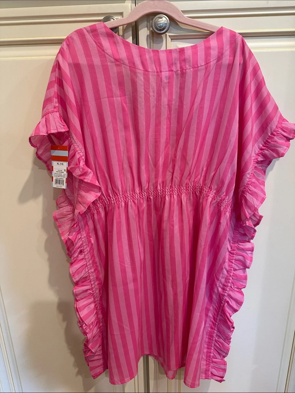 Cat & Jack Hot Pink Striped Ruffle Dress